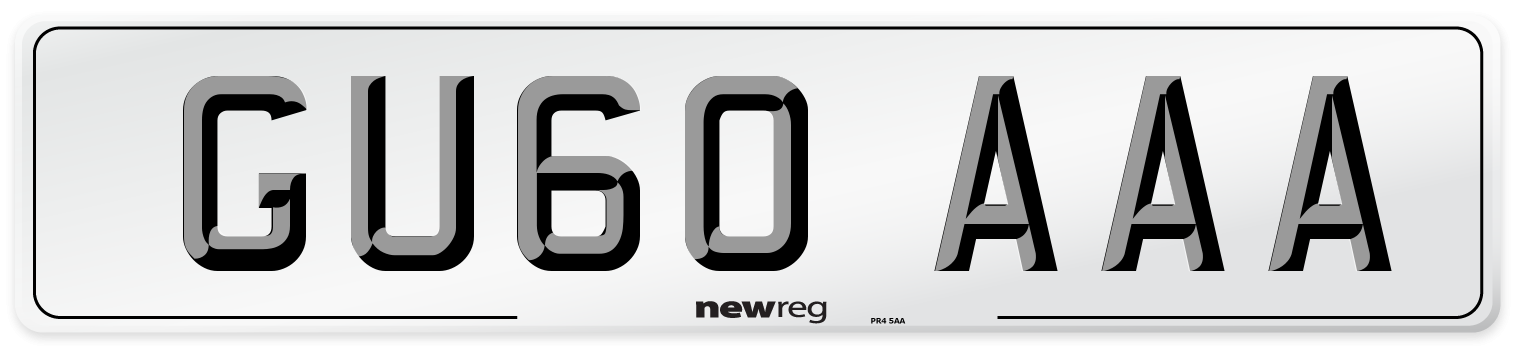 GU60 AAA Number Plate from New Reg